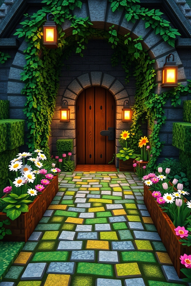 whimsical illuminated garden pathways