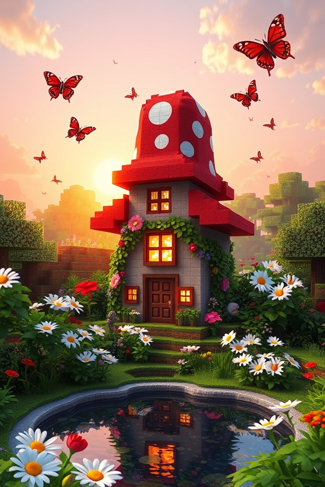 whimsical mushroom home retreat