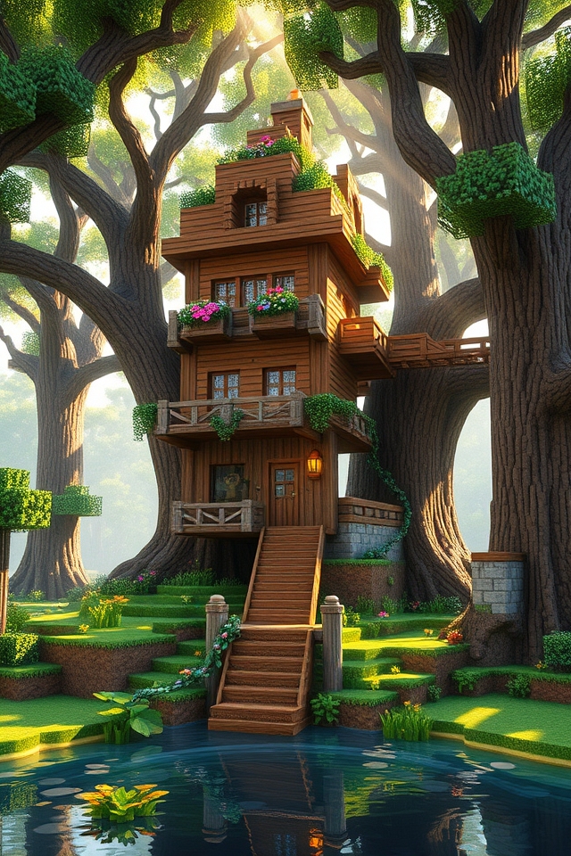 whimsical treetop castle design